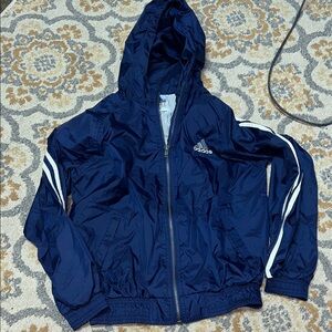 Adidas dark blue windbreaker